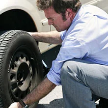 Roadside tire change